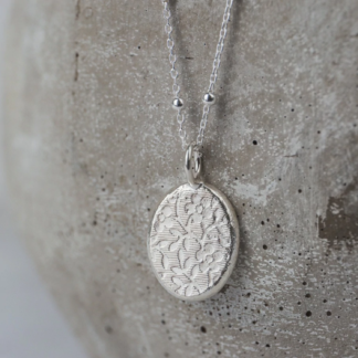 Sterling Silver Daisy Textured Pendant
