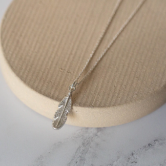 Sterling Silver Feather Charm Pendant
