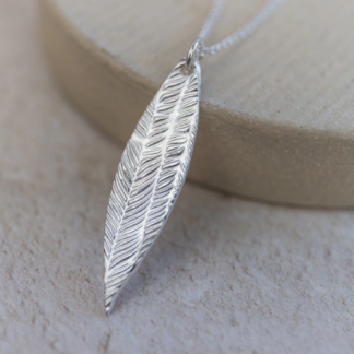 Sterling Silver Textured Palm Pendant