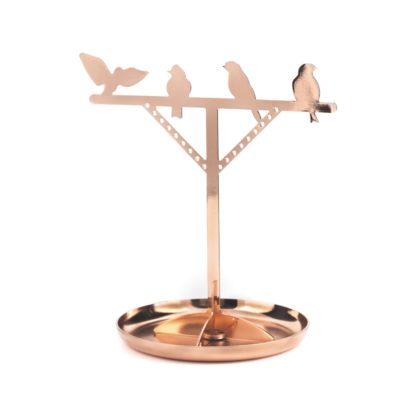 Kikkerland Copper Bird Jewellery Stand
