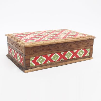 Wooden Jewellery Box - Assorted Colours